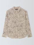 Rails Kate Animal Print Silk Shirt, Sand/Multi