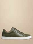 Charles Tyrwhitt Leather Trainers, Olive Green