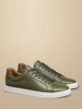 Charles Tyrwhitt Leather Trainers, Olive Green