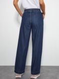 Monsoon Harper Wide Leg Elastic Waist Jeans, Indigo