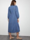 Monsoon Wilma Denim Midi Dress, Blue