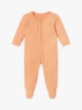 MORI Baby Ribbed Zip Sleepsuit, Orange