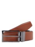 Calvin Klein Slim Frame Reversible Leather Belt, Black/Tan