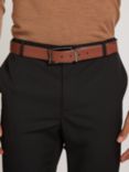 Calvin Klein Slim Frame Reversible Leather Belt, Black/Tan