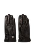 Calvin Klein Leather Rivet Gloves, Black