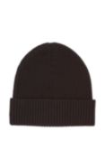 Calvin Klein Classic Cotton Rib Knit Beanie, Black