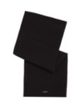 Calvin Klein Classic Cotton Rib Knit Scarf, Black