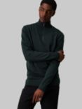 Calvin Klein Jeans Merino Quarter Zip Jumper, Midnight Heather