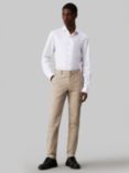 Calvin Klein Jeans Sateen Stretch Trousers, Fresh Clay