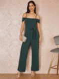 Yumi Sparkle Stretch Jumpsuit, Green