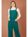 Yumi Corduroy Dungaree Jumpsuit, Teal