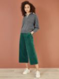 Yumi Corduroy Wide Leg Trousers, Green