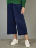 Yumi Corduroy Wide Leg Trousers, Navy