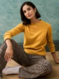 Brora Boxy Cashmere Jumper, Ochre