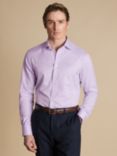 Charles Tyrwhitt Cotton Slim Fit Cutaway Collar Shirt, Lilac