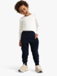 Lindex Kids' Soft Essential Stitch Detail Joggers, Dark Navy