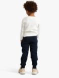 Lindex Kids' Soft Essential Stitch Detail Joggers, Dark Navy