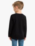 Lindex Kids' Dino Glow In The Dark Cotton Top, Black