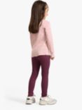 LIndex Kids' Rib Solid Organic Cotton Leggings, Dark Dusty Lilac