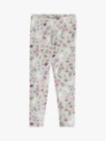 Lindex Kids' Brushed Floral Leggings, Light Turquoise