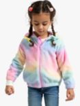 Lindex Kids' Unicorn Rainbow Hooded Jacket, Light Lilac