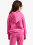 Lindex Kids' Velour Hooded Jacket, Pink