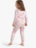 Lindex Kids' Cotton Magical Unicorn Pyjamas, Light Dusty Pink