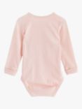 Lindex Baby Basic Long Sleeve Organic Cotton Bodysuit, Light Dusty Pink