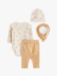 Lindex Baby Organic Cotton 4 Piece Outfit Set, Beige