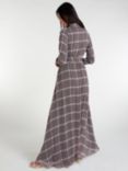 Aab Vintage Print Maxi Shirt Dress, Brown/Multi