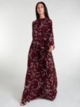 Aab Floral Print Maxi Dress, Red/Multi
