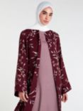 Aab Floral Kimono, Dark Red