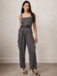 Mint Velvet Pocket Detail Jumpsuit, Grey