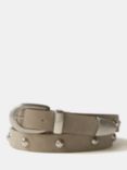 Mint Velvet Suede Studded Belt, Grey