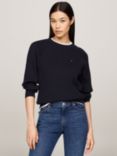 Tommy Hilfiger Crew Neck Organic Cotton Jumper, Desert Sky