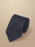 Charles Tyrwhitt Grenadine Italian Silk Tie, Black, Navy