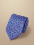 Charles Tyrwhitt Silk Paisley Tie, Cornflower Blue/Bright Pink