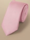 Charles Tyrwhitt Stain Resistant Slim Silk Tie, Light Pink