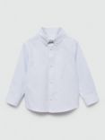 Mango Kids' Cotton Oxford Shirt, Blue/White