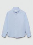 Mango Kids' Cotton Oxford Shirt, Blue