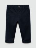 Mango Kids' Straight Fit Chino Trousers, Navy