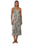 Lauren Ralph Lauren Floral Satin Nightdress, Sage/Multi