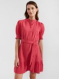 Hobbs Iza Textured Dress, Berry Pink