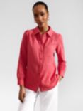 Hobbs Jamie Textured Shirt, Berry Pink