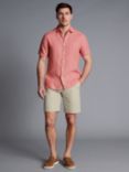 Charles Tyrwhitt Linen Blend Shorts, Stone