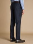 Charles Tyrwhitt Slim FIt Check Wool Blend Trousers, Indigo Blue