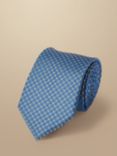 Charles Tyrwhitt Stain-Resistant Geometric Silk Tie, Cornflower Blue