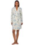 Lauren Ralph Lauren Floral Dressing Gown, Ivory/Blue