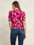 Hobbs Jacqueline Floral Top, Pink/Multi