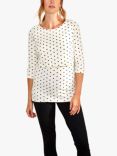 Bshirt Spot Nursing Top, Cream/Black